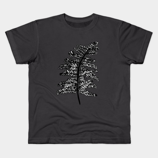 fern leaf Kids T-Shirt by nfrenette